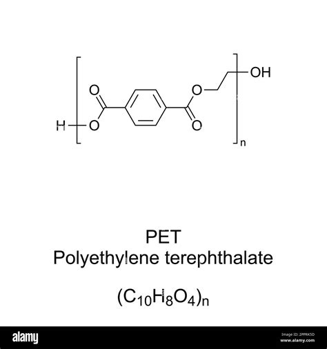 PET, Polyethylene terephthalate, chemical formula and structure Stock Vector Image & Art - Alamy