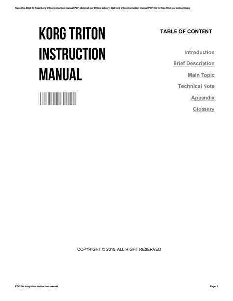 Korg triton instruction manual by caseedu54 - Issuu