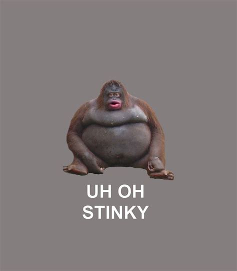 Uh Oh Stinky Poop Le Monke Meme Digital Art by Jamaaf Tasne