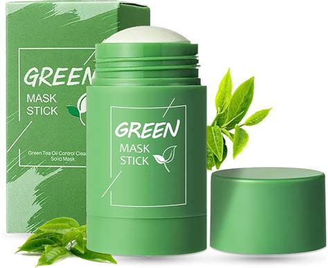 Green Tea Mask Stick for Face, Green Tea Purifying Clay Stick Mask Cleansing Mask Stick for ...