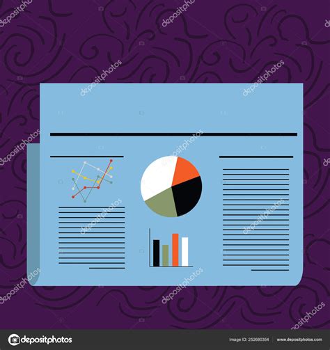 Colorful Layout Design Plan of Text Lines, Bar, Linear and Pie Chart ...