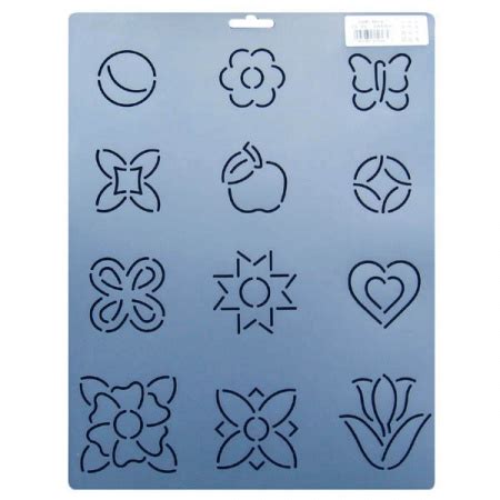 Assorted block quilting stencils in flowers, hearts and more quilting designs