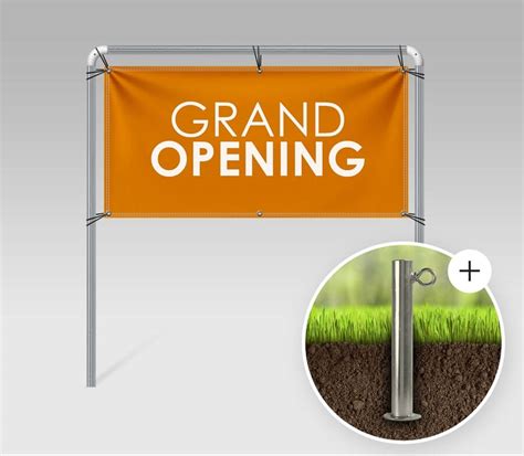 In-Ground Banner Signs & Frames | In-Ground Outdoor Banners | Signazon