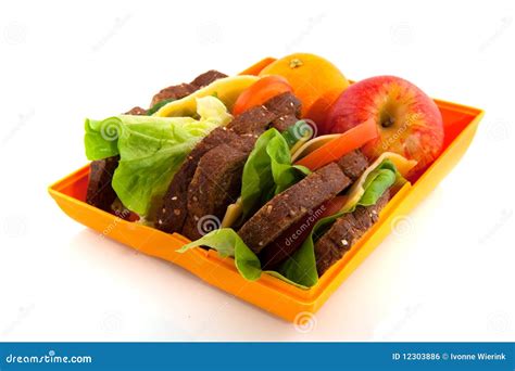 Healthy open lunch box stock photo. Image of sliced, container - 12303886