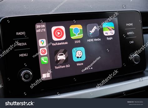 Apple Carplay Screen Car Dashboard Youtube Stock Photo 1802063002 | Shutterstock