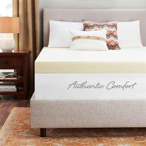 Authentic Comfort 4-Inch Breathable Memory Foam Mattress Topper - Walmart.com