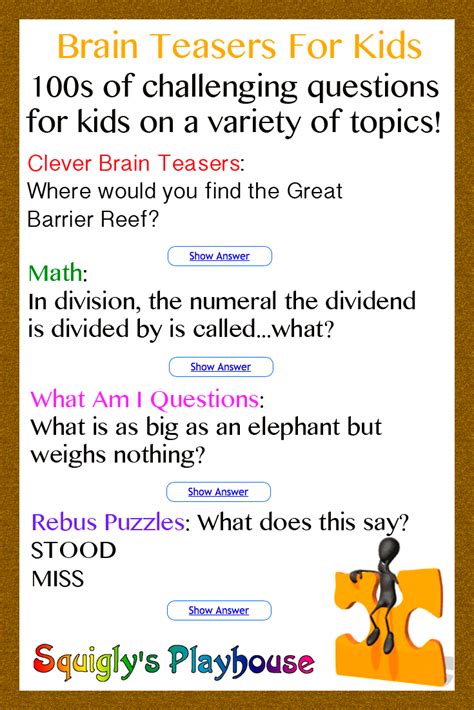 Brain Riddles For Kids