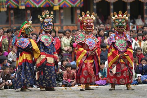 mask dance at Paro festival - Purely Bhutan Travels