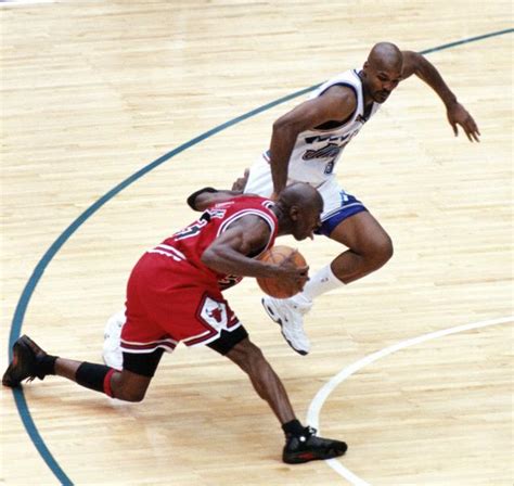 Was Michael Jordan's final shot with the Bulls a foul?