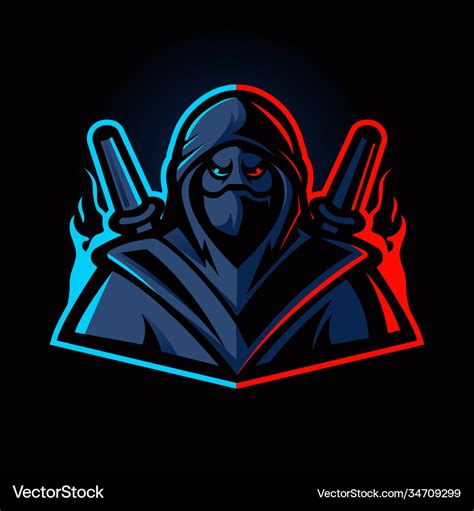 Ninja gaming logo Royalty Free Vector Image - VectorStock