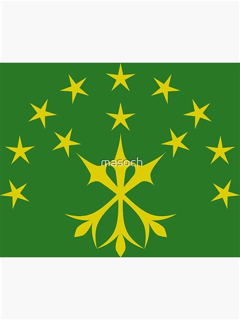 "Classic Circassian flag" Art Print by masoch | Redbubble