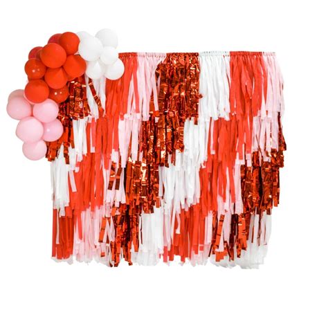 Candy Cane Party Fringe Backdrop for Event Bash Candy Cane - Etsy