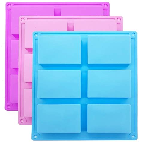 Soap Moulds - Silicone Moulds - Soap Making Molds - Rectangular Bars ...