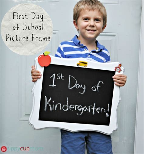 Back To School Craft - First Day of School Picture Frame - Sippy Cup Mom