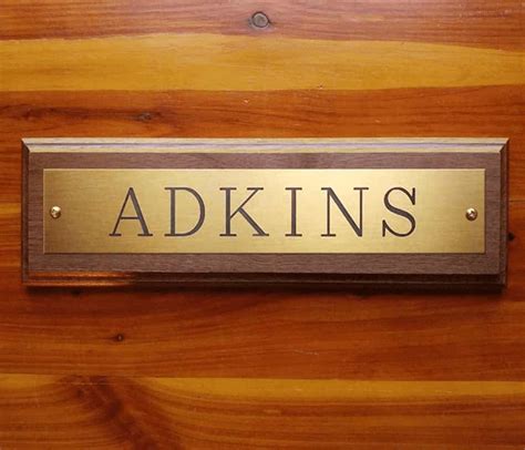 Engraved Brass Name Plate on Solid Walnut Wood Plaque starting at | name plates for pets