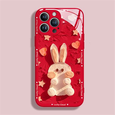 Silicone Rabbit Pattern Case For iPhone 14 13 12 11 XS IPS601 | Cheap ...