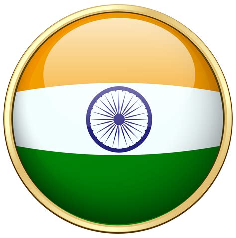 India flag design on round badge 373847 Vector Art at Vecteezy