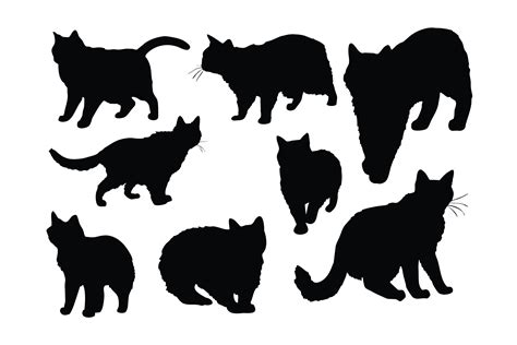 Cat Walking Silhouette Vector Collection Graphic by iftikharalam ...