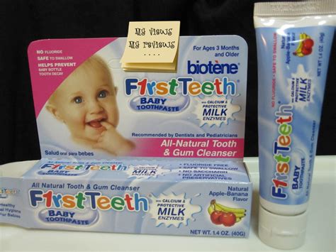 My Views and Reviews: Biotene F1rst Teeth Baby Toothpaste: Made for babies.