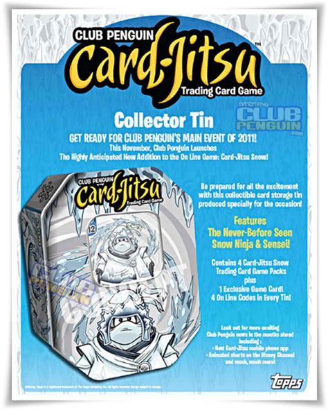 Club Penguin - Card-Jitsu Snow Collector Tin & Snow Ninja Outfit EXCLUSIVE! | Everything Club ...