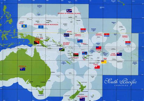 South Pacific Countries Map - Thikombia Fiji • mappery | Pacific map ...