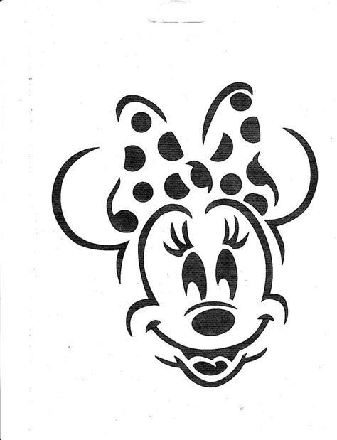 Printable Minnie Mouse Pumpkin Stencil