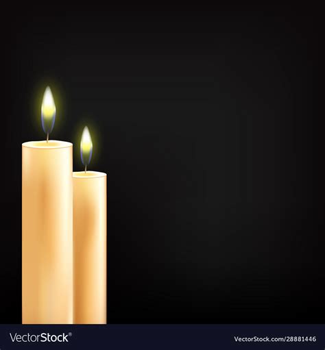 Beautiful glowing candles Royalty Free Vector Image