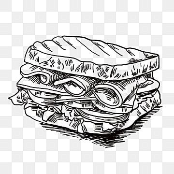 Sandwich Clipart Black And White