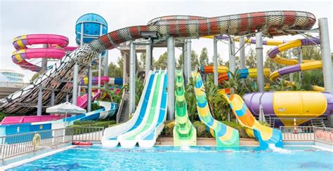 Premium Photo | Colorful slides in the water park