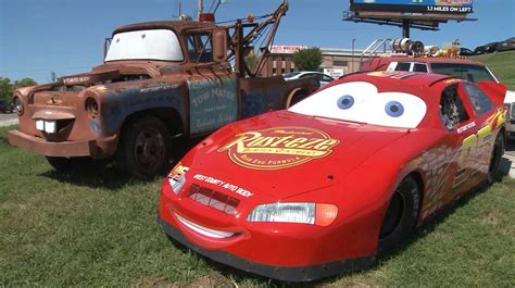 From Tow Mater to Lightning McQueen, auto body shop recreates movie ...