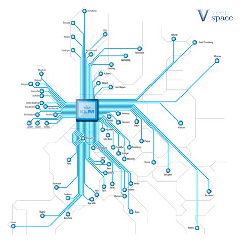 Transit Maps: Unofficial Map: KLM Airlines European Routes Map by Veenspace