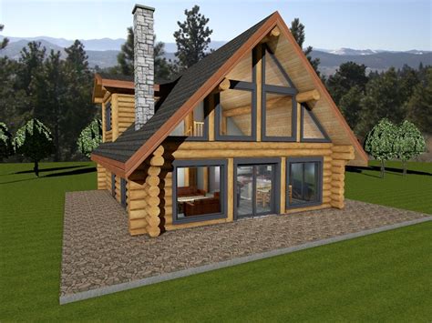 Horseshoe Bay Log Cabin 1 | Log cabin plans, Log cabin floor plans, Log home plans