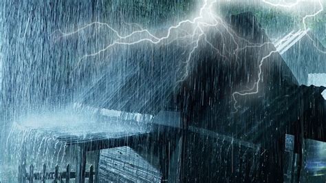 Heavy Thunderstorm & Rain | Night Rainstorm & Very Strong Thunder on Metal Roof | Sleep Fast ...