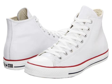 Converse Chuck Taylor® All Star® Leather Hi in White | Lyst