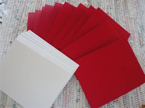 Blank Red Cards and Envelopes Set of 12 - Etsy