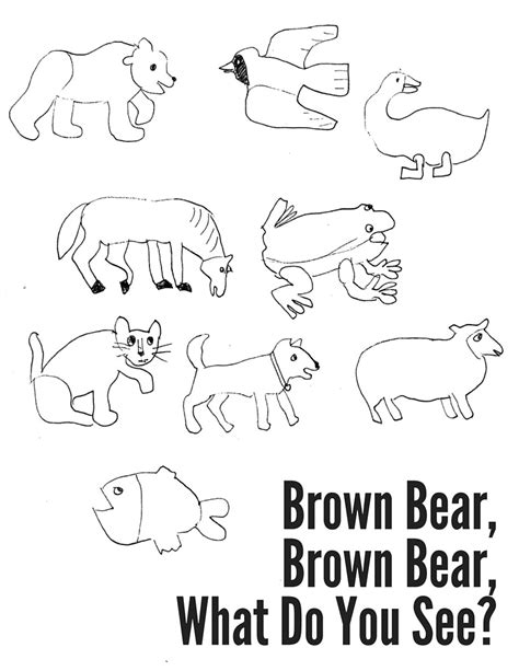 Brown Bear Brown Bear What Do You See Coloring Pages - Coloring Home