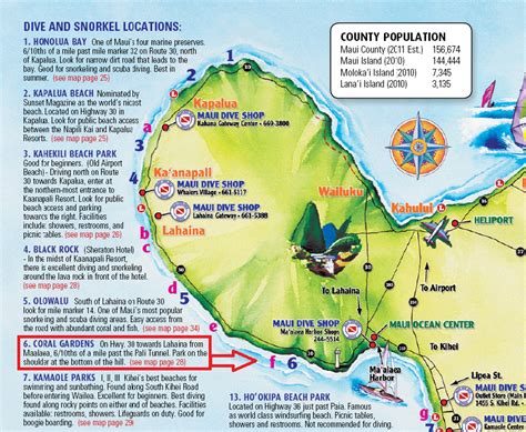 Maui Snorkeling Map | Hawaii trip planning, Maui travel, Hawaii beaches