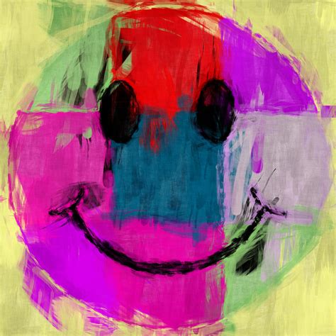 Patchwork Smiley Face Digital Art by David G Paul