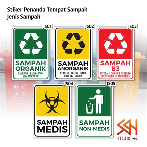 Jual Stiker Label Penanda Tempat Jenis Sampah Organik Shopee Indonesia - Riset