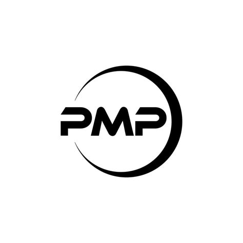 PMP letter logo design in illustration. Vector logo, calligraphy ...