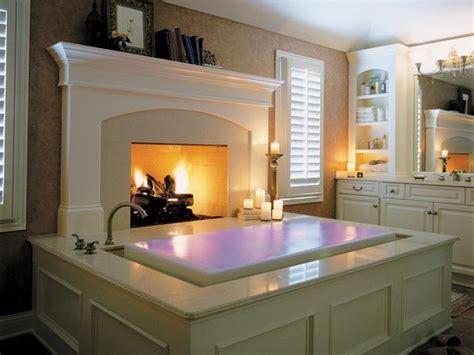 15 Luxury Bathrooms with Astonishing Fireplaces