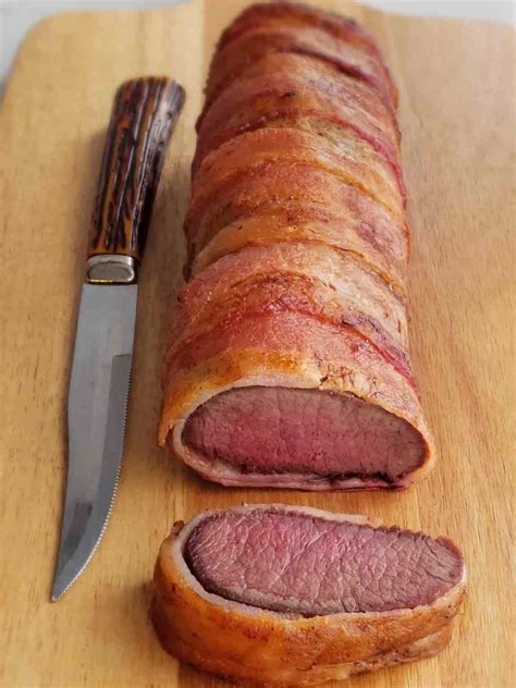 Bacon-Wrapped Venison Backstrap Roast | Recipe | Venison recipes, Deer ...