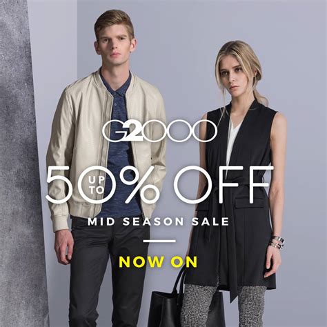 G2000 Singapore Mid Season Sale Up to 50% Off Promotion ends 30 Oct ...