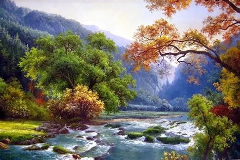 30 Wonderful Landscape Paintings On Canvas - Home, Family, Style and Art Ideas