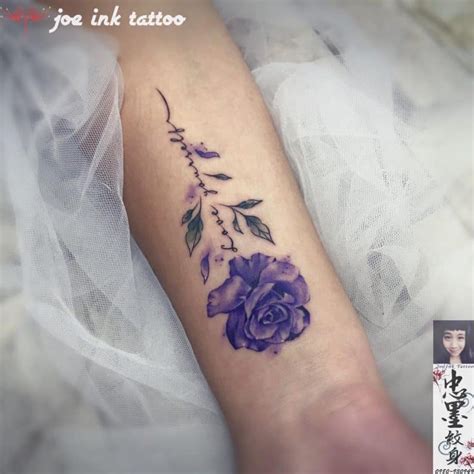 82 Pretty Purple Rose Tattoo Ideas