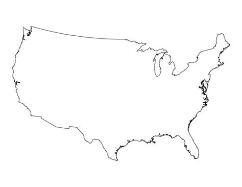 Blank Map of the United States | Printable USA Map PDF Template ...