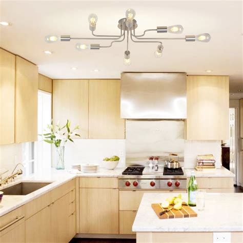 Ceiling Light | Ceiling Light Fixture | Kitchen Light | Brushed Nickel Kitchen Ceiling Light ...