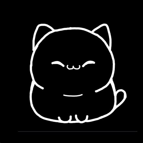 black and white app icon | Cat doodle, Cat app, Black and white drawing