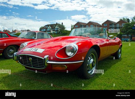 Convertible red jaguar e type hi-res stock photography and images - Alamy