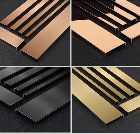 Decorative stainless steel tile trim Ceramic tile metal edge strips